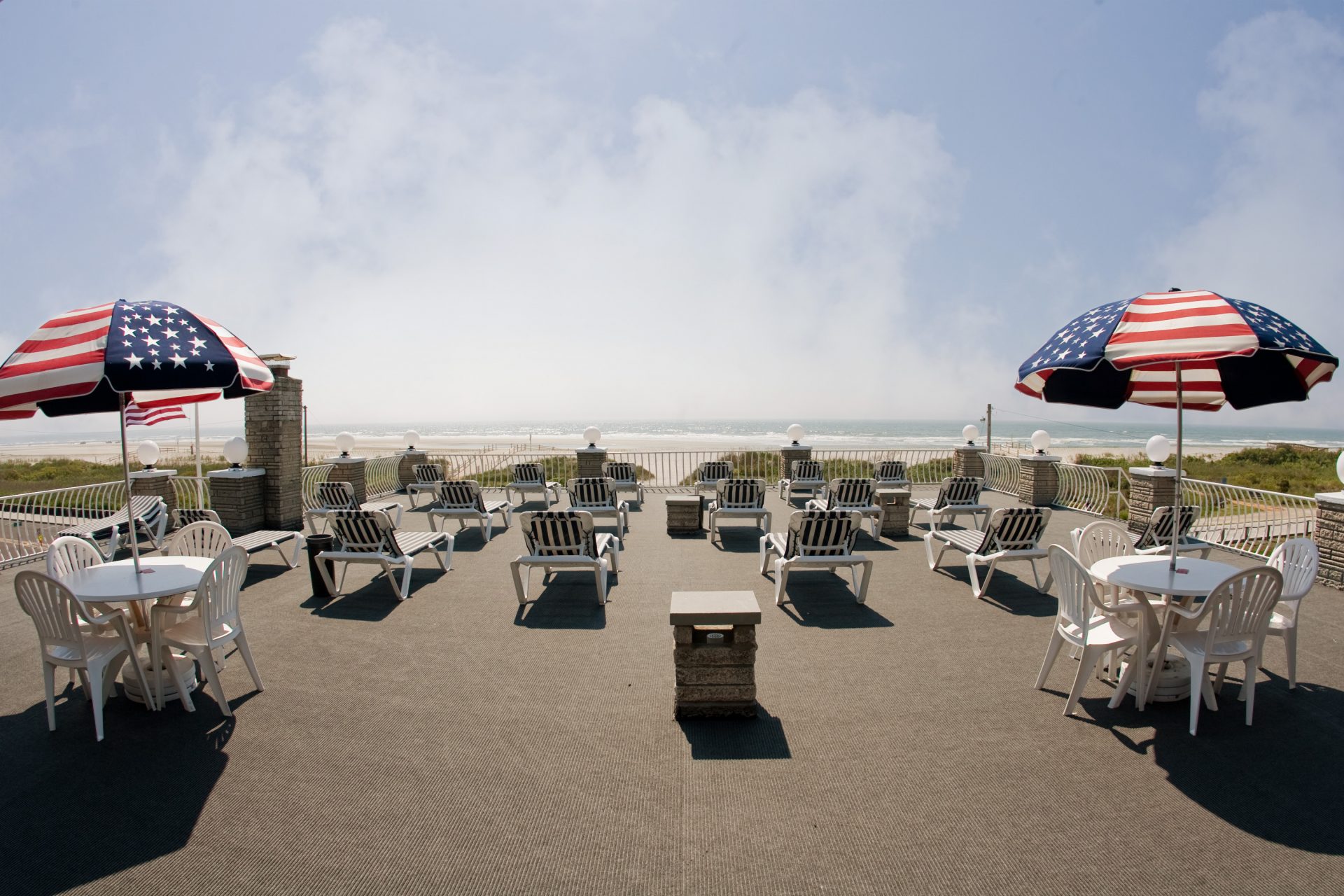 Oceanfront deck at The American Inn